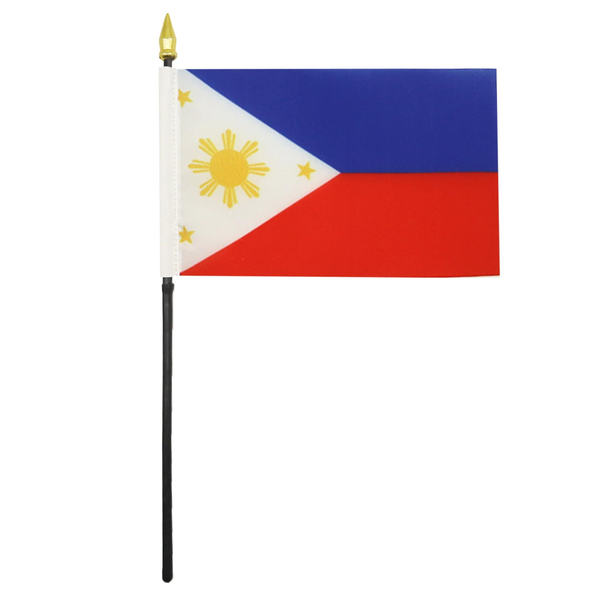 Philippines Table Flag 15x10 cm 100D Polyester with Plastic Base