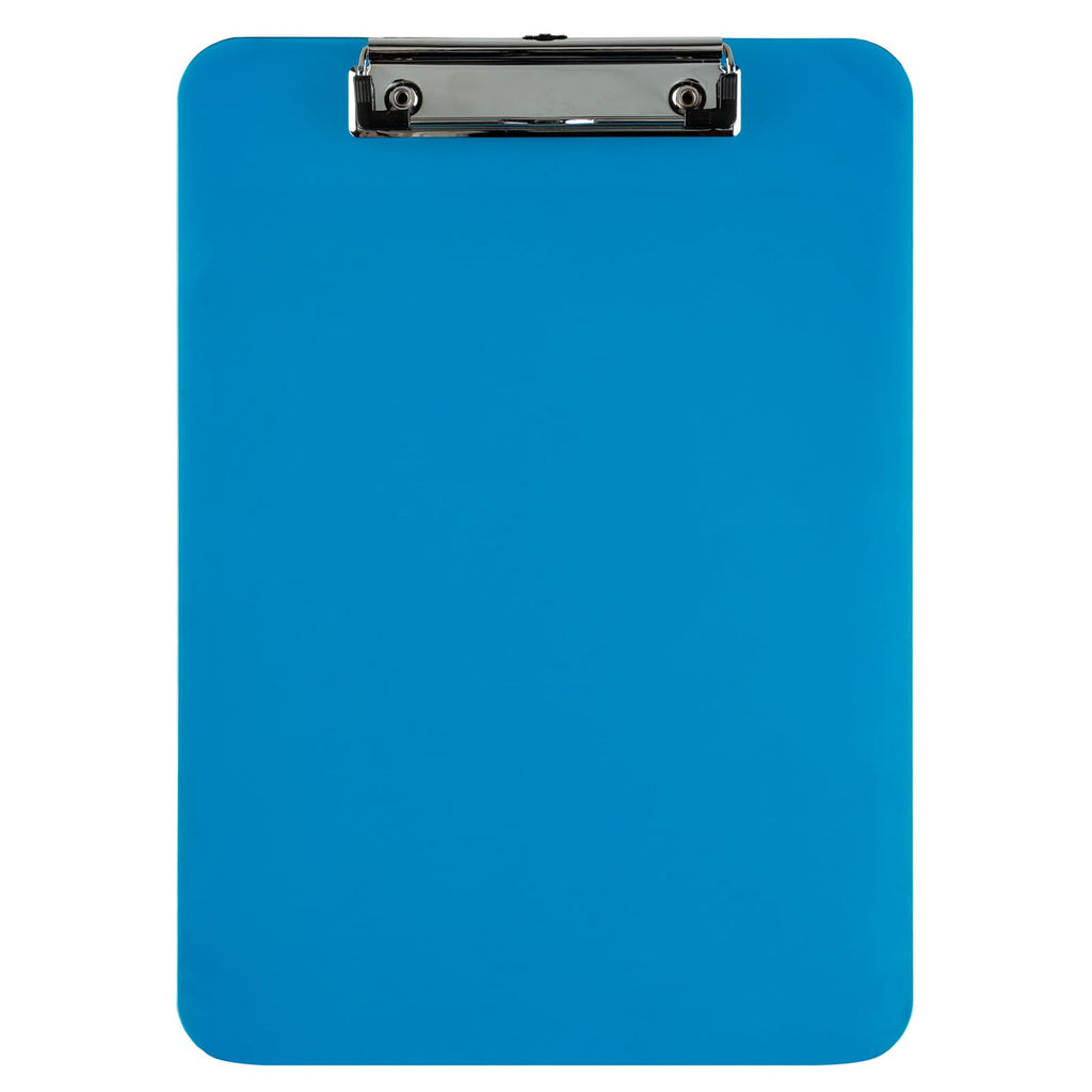 507051 Clipboard for DIN A4 Sheets, Translucent Blue, Nickel-Plated Clip