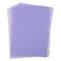 6-Pack A5 6-Ring Binder Dividers with Tabs — Purple