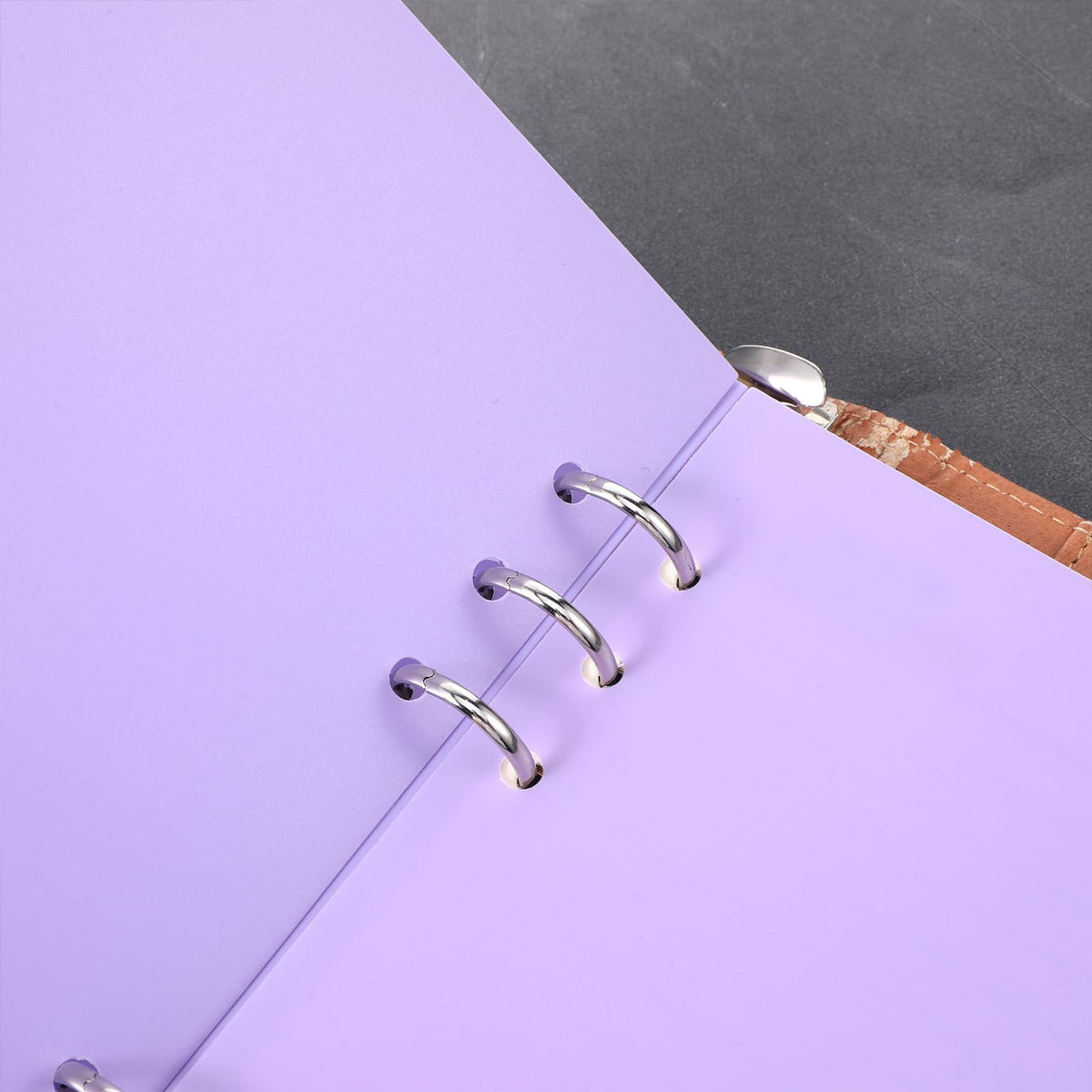 6-Pack A5 6-Ring Binder Dividers with Tabs — Purple