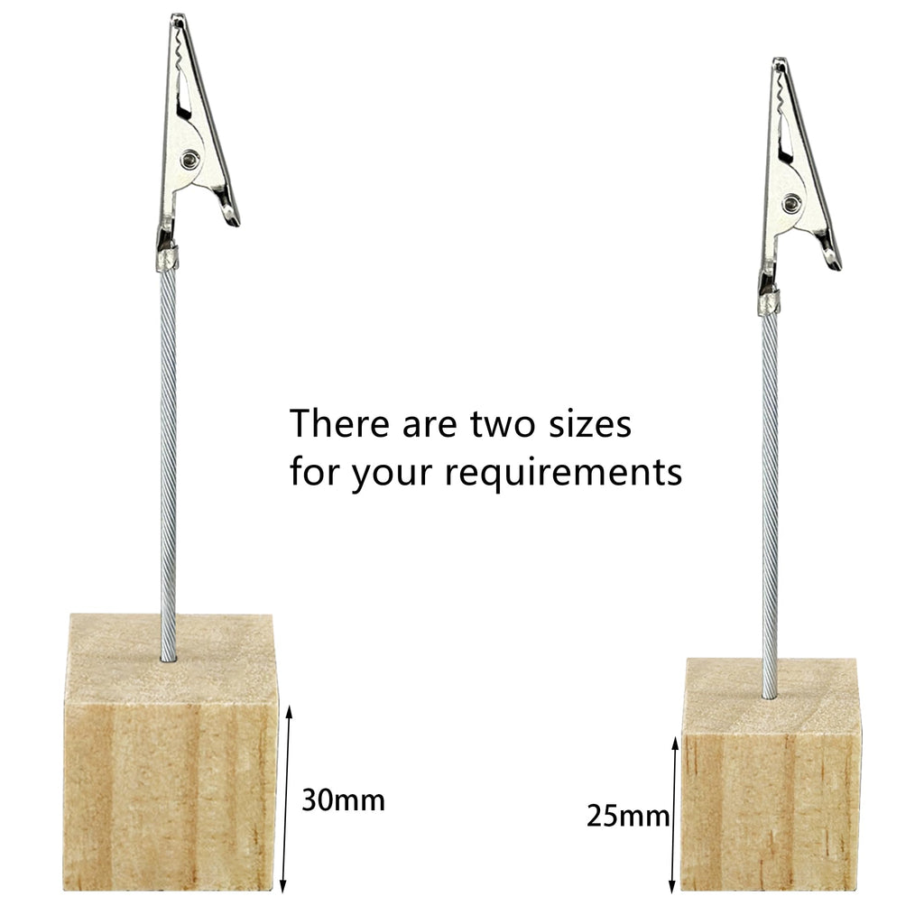 16 Wooden Base Alligator Clip Memo Holders for Photos & Cards (2.5cm)