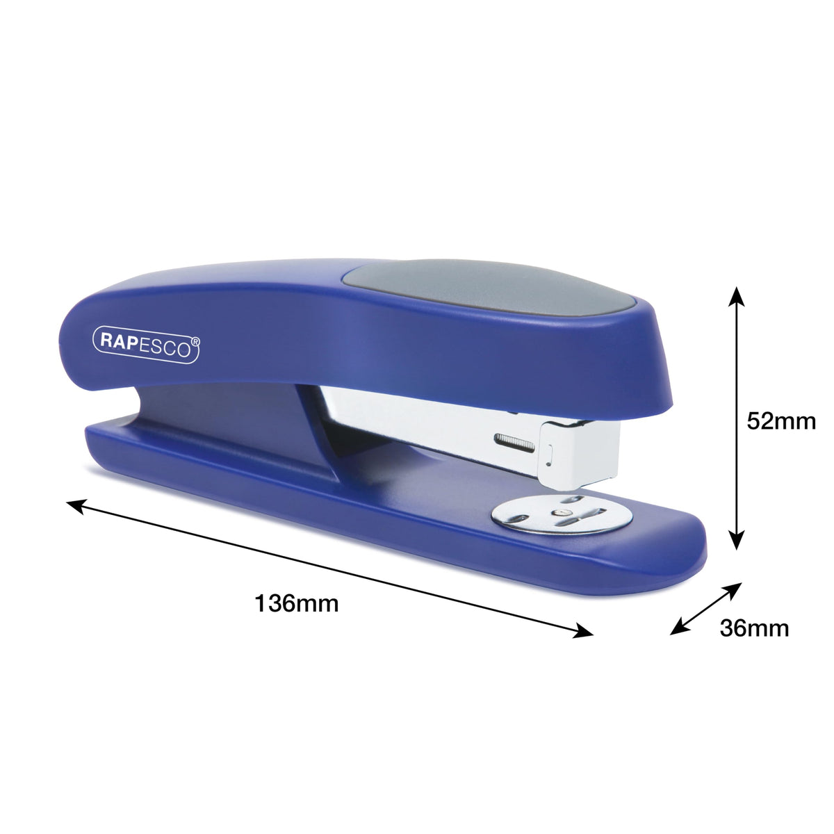 RR7260L3 Sting Ray Half-Strip Stapler, 20-Sheet Capacity, Blue