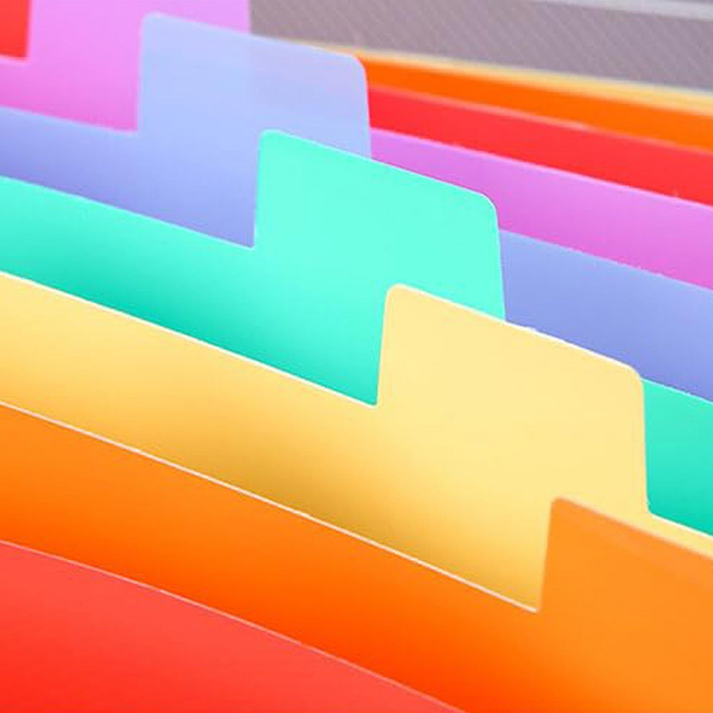 A6 Flashcard Organizer & 13-Pocket Holder — Rainbow
