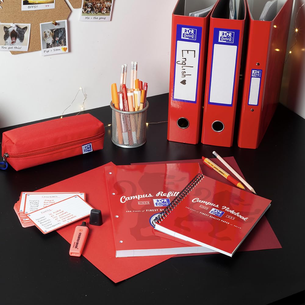 A4 Red Lever Arch File — Heavy Duty 70mm Spine (Single)