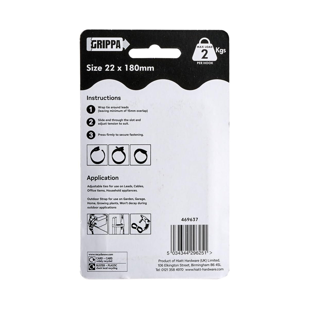 Self-Adhesive Multipurpose Straps, Assorted 4-Pack