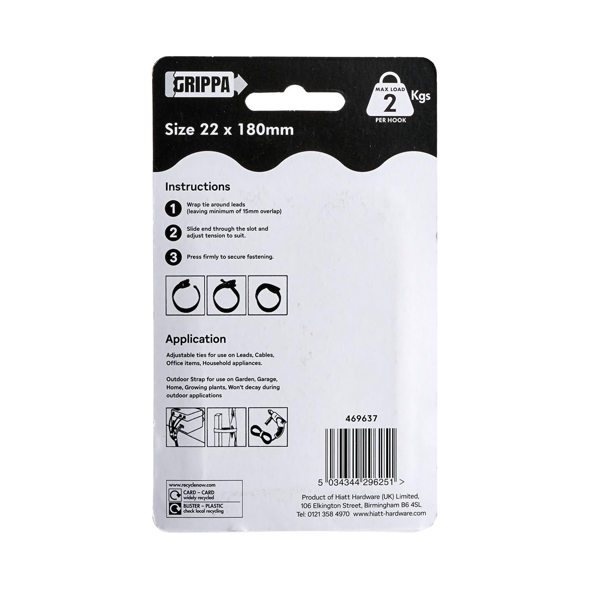 Self-Adhesive Multipurpose Straps, Assorted 4-Pack