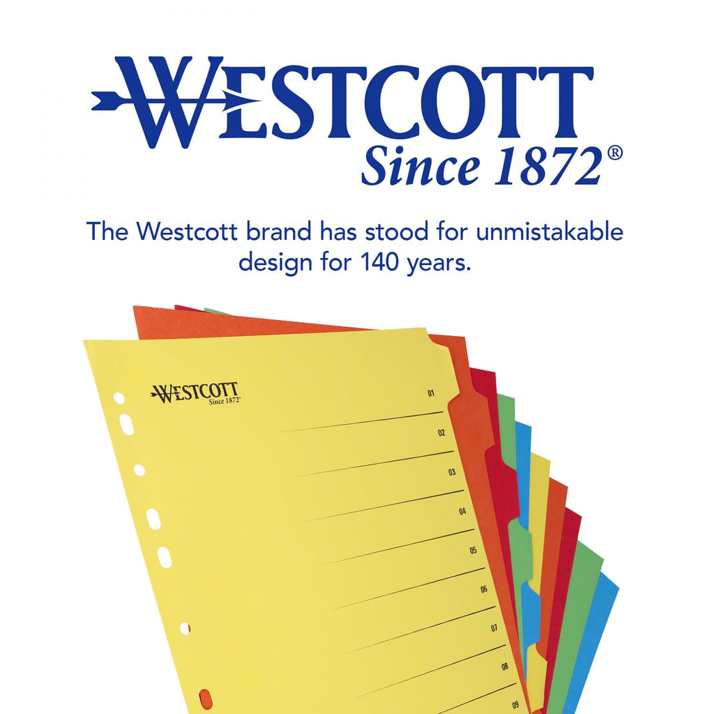 Folder Register for A4 Plastic Wallets — Extra‑Wide, 10 Coloured Tabs, 230g/m²