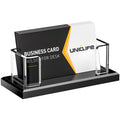 Acrylic Horizontal Business Card Holder 1-Slot — Clear, 60-Card Capacity