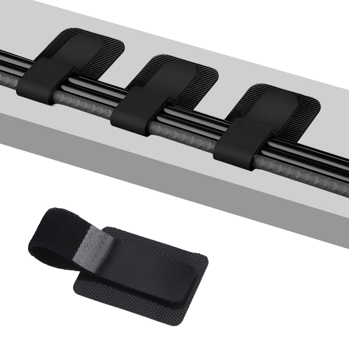 30-Pack Under-Desk Cable Management Clips — Black