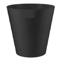 6L Round Open-Top Plastic Waste Bin - Black