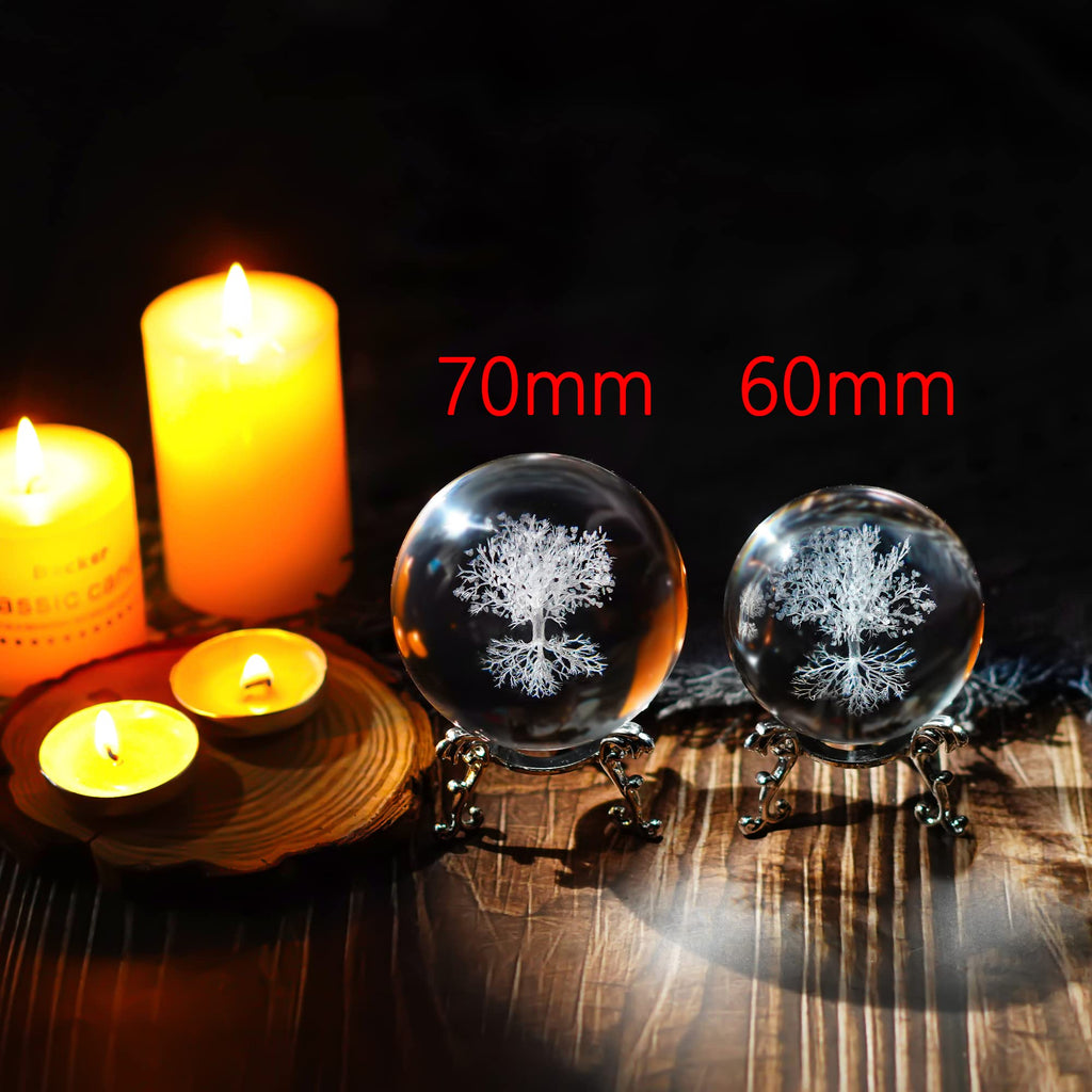 70mm Tree of Life Crystal Ball with Stand