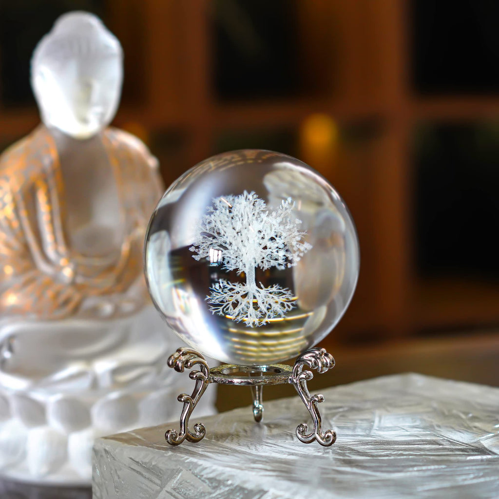 70mm Tree of Life Crystal Ball with Stand