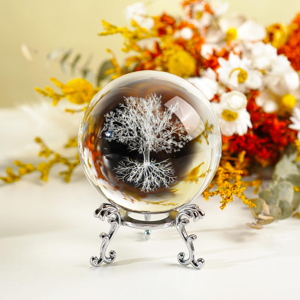 70mm Tree of Life Crystal Ball with Stand