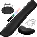 3cm Memory Foam Wrist Rest Set – Ergonomic Keyboard & Mouse (3‑Piece, Black)