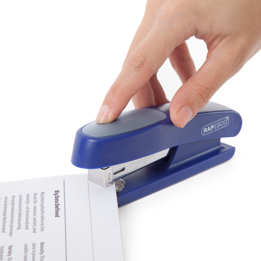 RR7260L3 Sting Ray Half-Strip Stapler, 20-Sheet Capacity, Blue