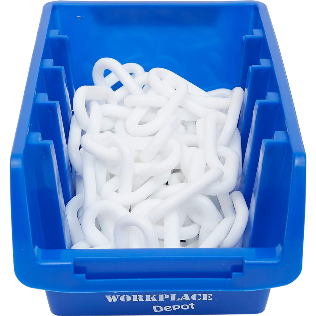 Plastic Stackable Storage Bins — Pack of 10, Blue, 75×104×162 mm