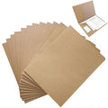 12-Pack A4 Kraft Paper File Folders with Business Card Slot, Brown