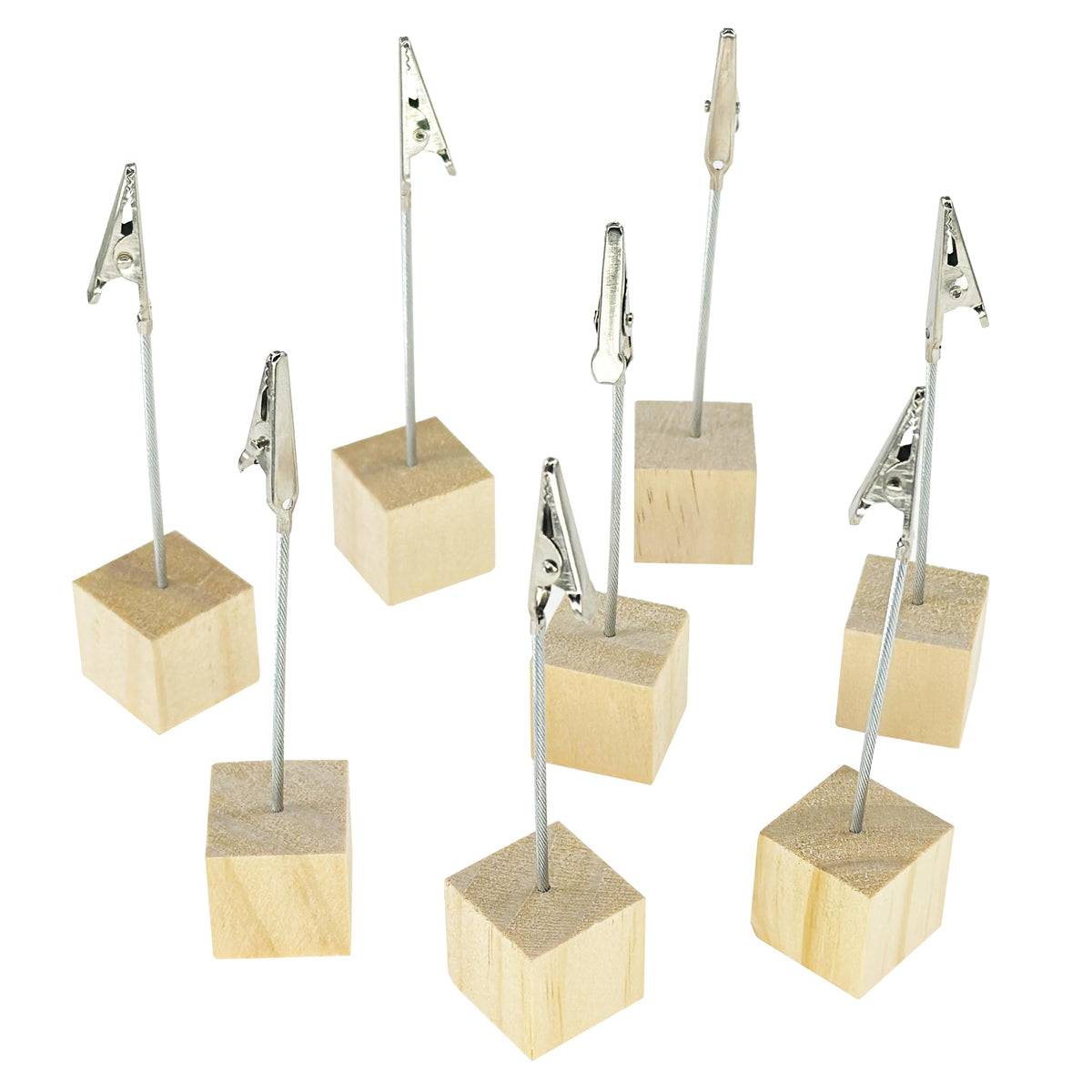 16 Wooden Base Alligator Clip Memo Holders for Photos & Cards (2.5cm)