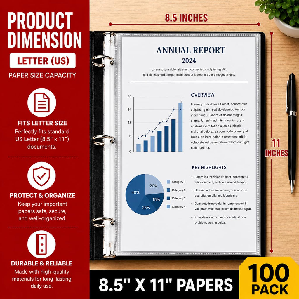 10 Pack 8.5 x 14 Legal Clear Heavyweight Sheet Protectors