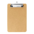 A5 Wooden Clipboard — Hardboard with Metal Clip & Hanging Hole