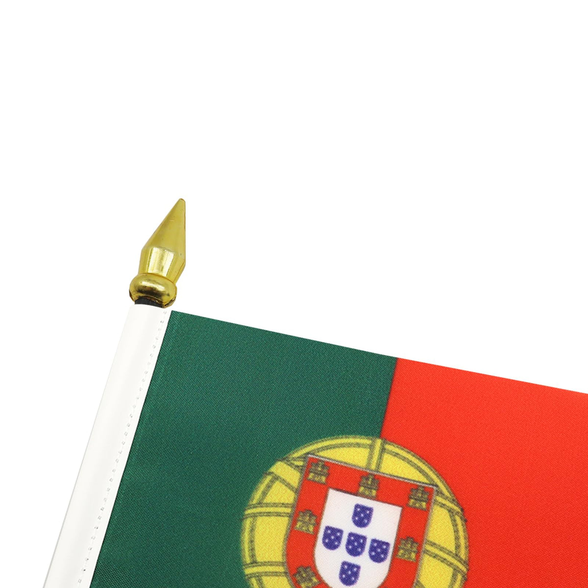 Portugal Table Flag 15x10 cm 100D Polyester with Plastic Base