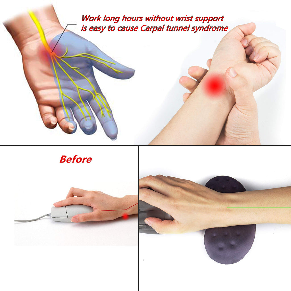 Ergonomic Memory Foam Mouse Wrist Rest Pad for Laptop & PC Gaming