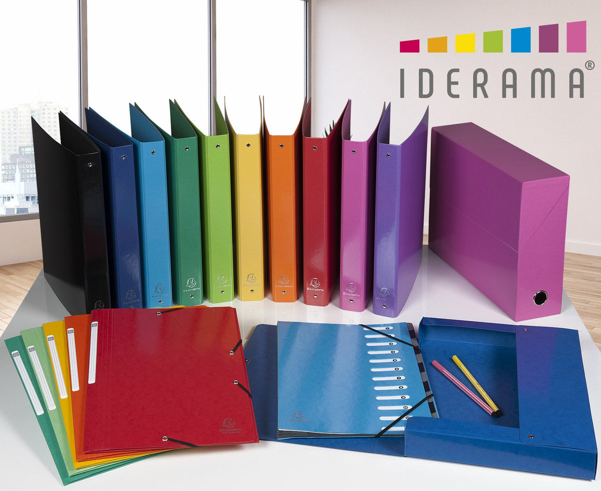 380806B Iderama 355 g/m² Glossy Laminated Flap Folder A4 24 x 32 cm Light Blue