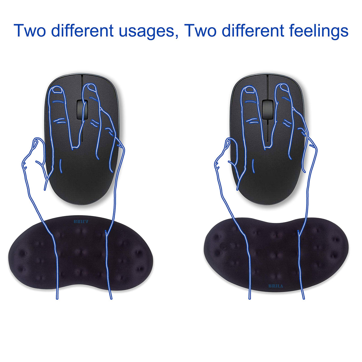 Ergonomic Memory Foam Mouse Wrist Rest Pad for Laptop & PC Gaming