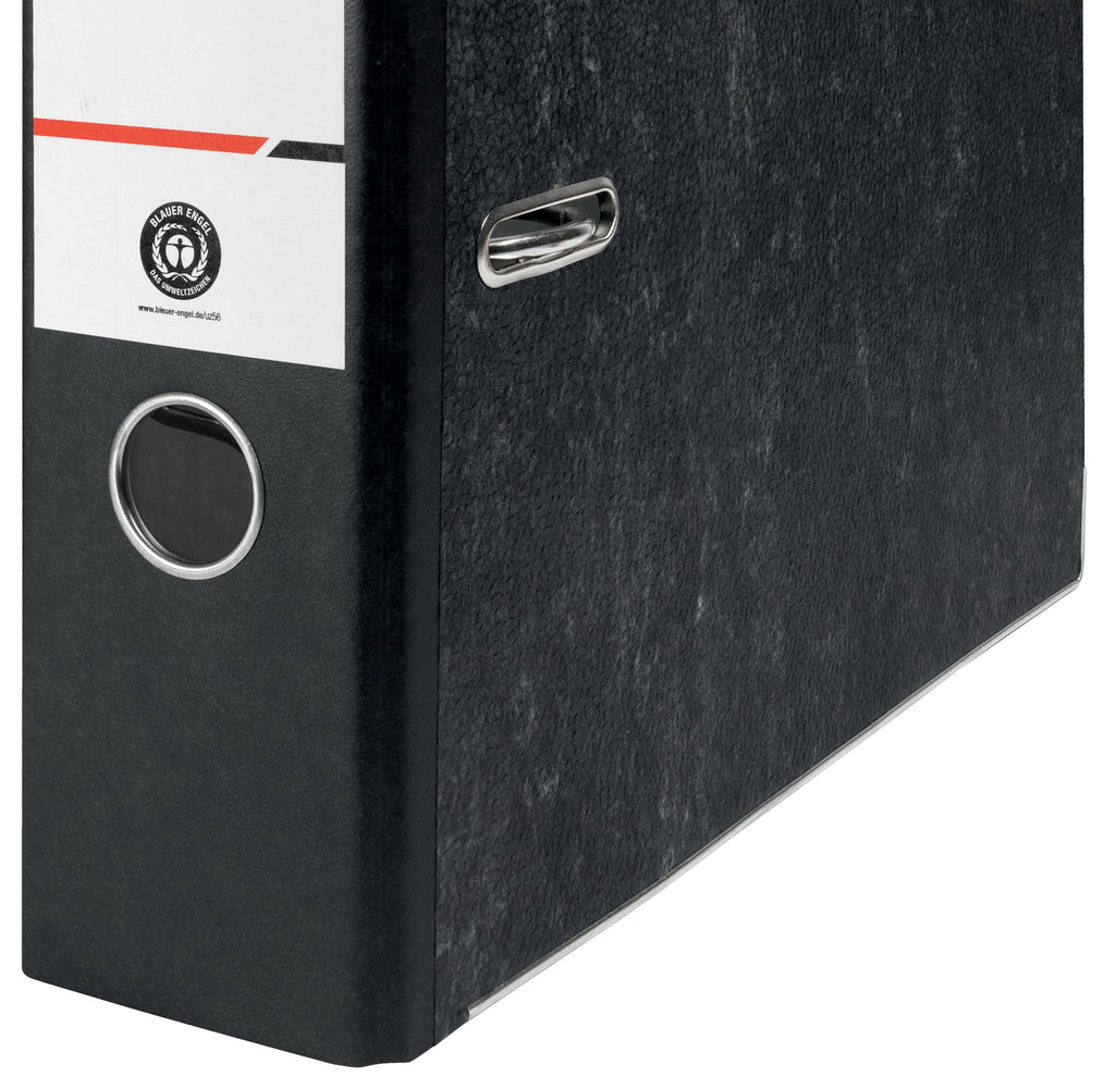 Foolscap Lever Arch File — 500-Sheet, 75mm Spine, Black Marble