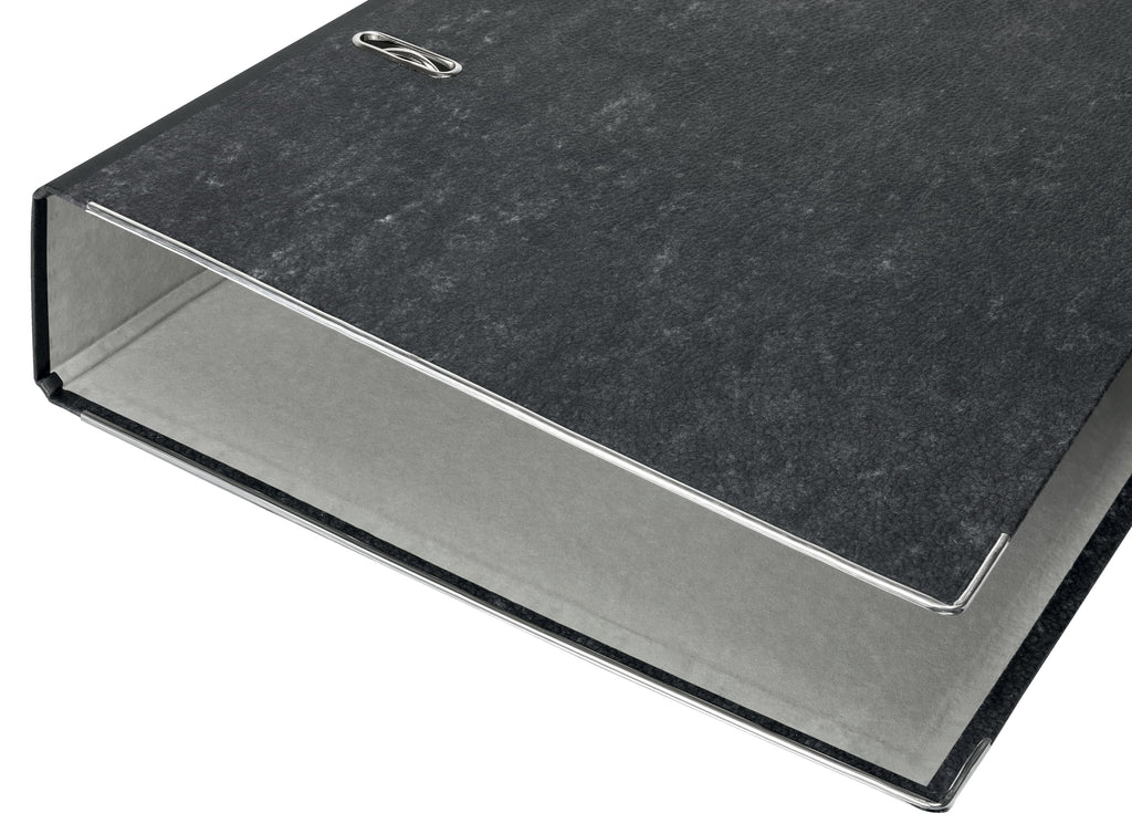 Foolscap Lever Arch File — 500-Sheet, 75mm Spine, Black Marble