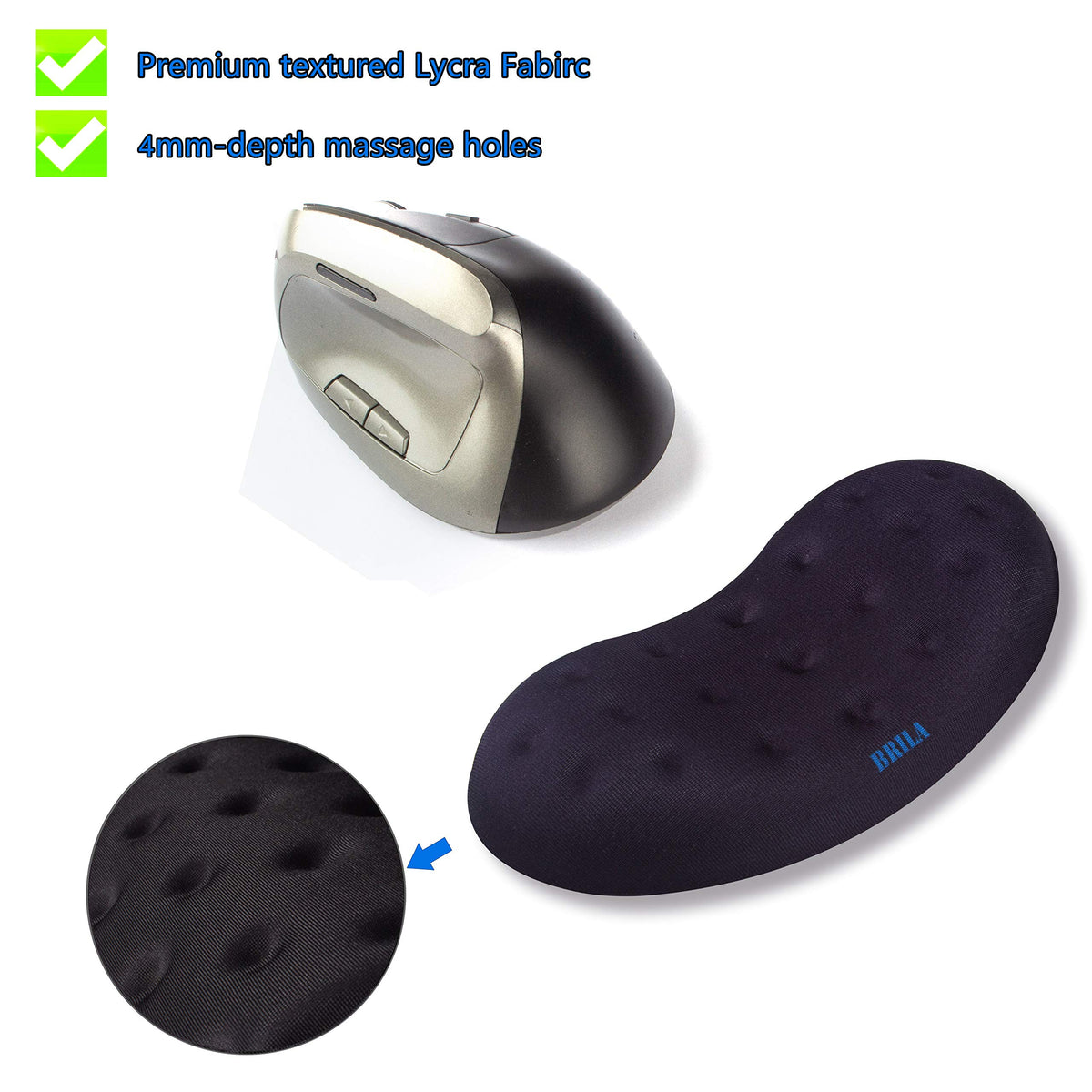 Ergonomic Memory Foam Mouse Wrist Rest Pad for Laptop & PC Gaming