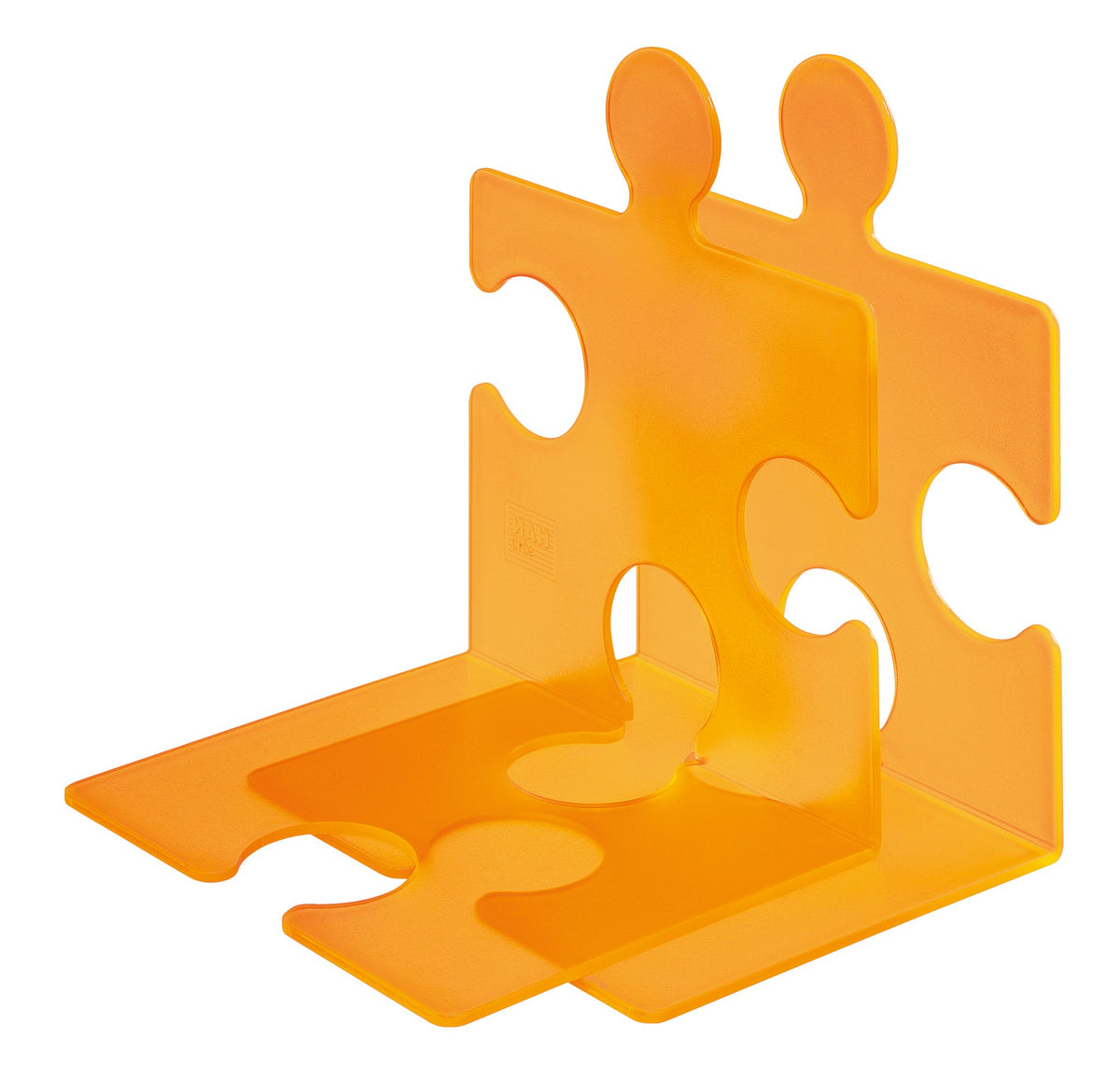 9212-61 Puzzle CD Rack Bookend Set of 2, Translucent Orange