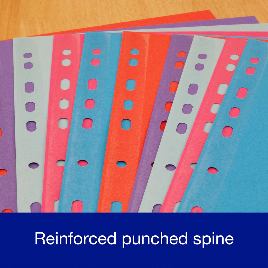 A4 10-Part Multi-Coloured Card Index Dividers for Ring & Lever Arch Files