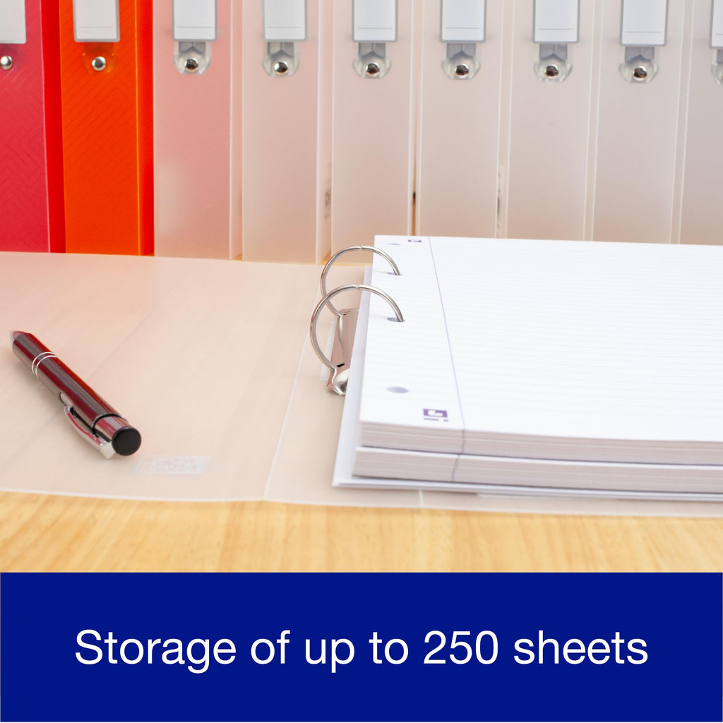 A4 Flexible Ring Binder 25mm Capacity Translucent Clear Holds 200 Sheets