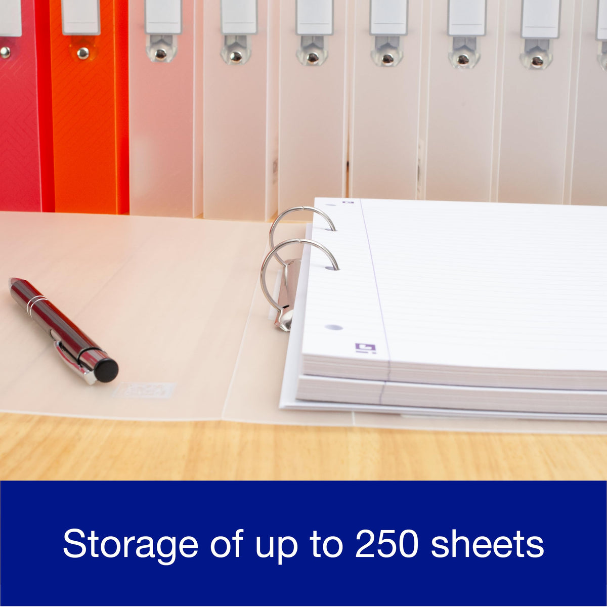 A4 Flexible Ring Binder 25mm Capacity Translucent Clear Holds 200 Sheets