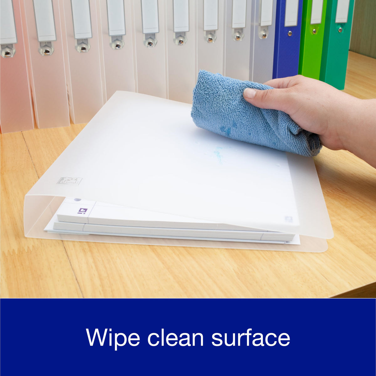 A4 Flexible Ring Binder 25mm Capacity Translucent Clear Holds 200 Sheets