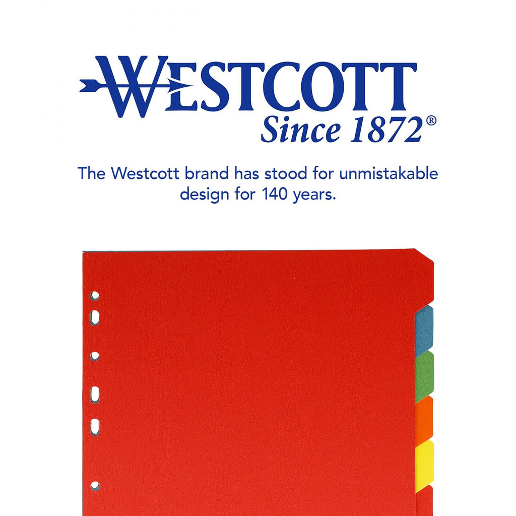 A4 Folder Dividers — 10 Coloured Tabs (5 Colours), 160 g/m², Euro Perforation