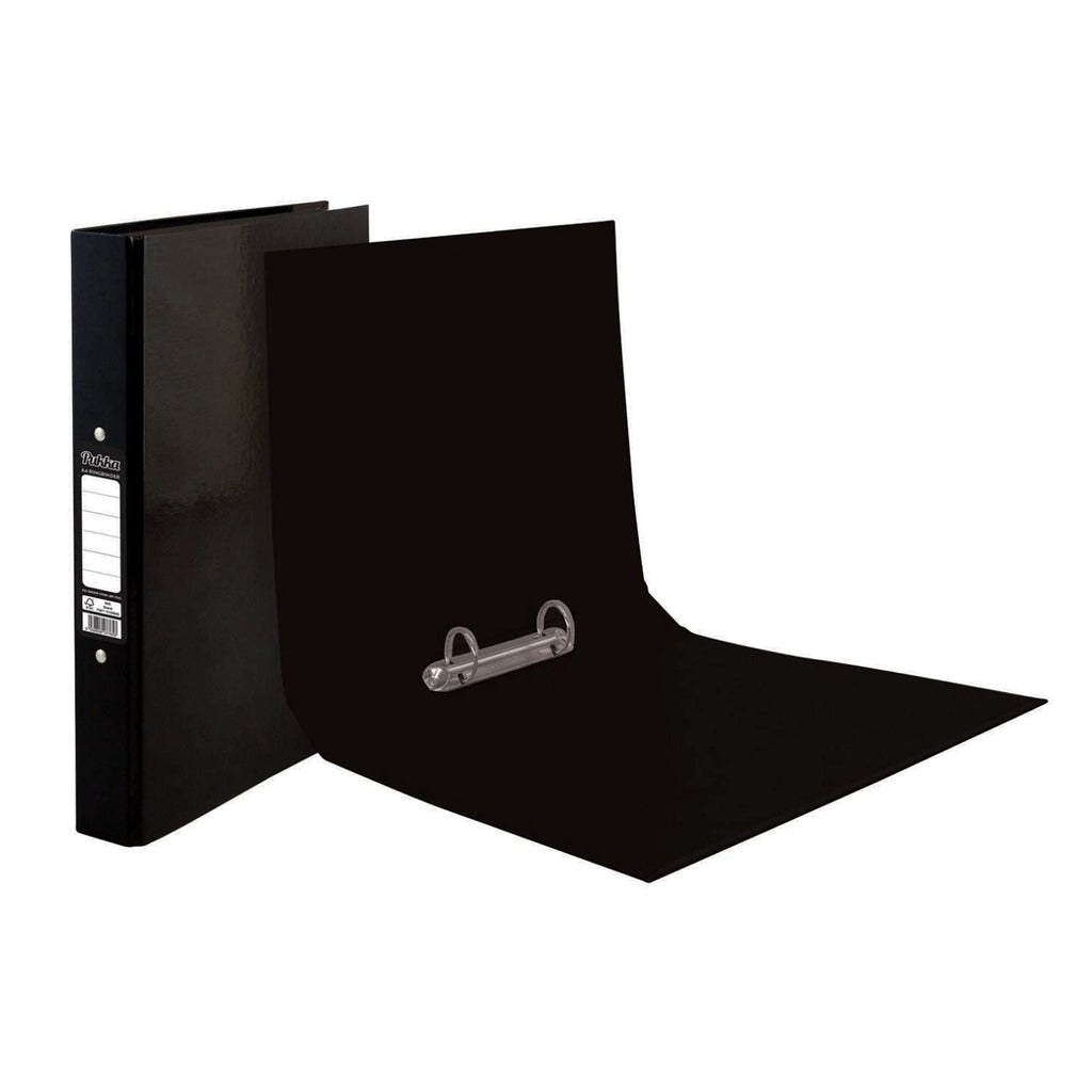 A4 Glossy 2-Ring Binder File 40mm Spine Organizer Black