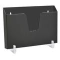 A4 Leaflet & Brochure Holder — Horizontal File Organizer, Black