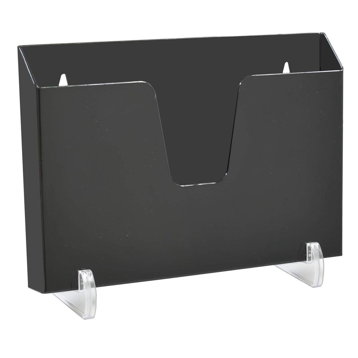 A4 Leaflet & Brochure Holder — Horizontal File Organizer, Black
