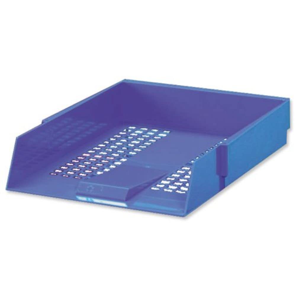 A4 Letter Tray — Blue Paper Organiser for Desk