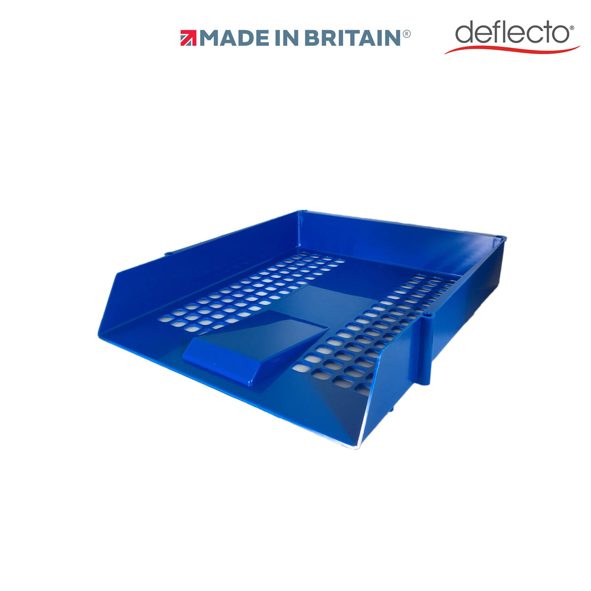 A4 Letter Tray — Blue Paper Organiser for Desk