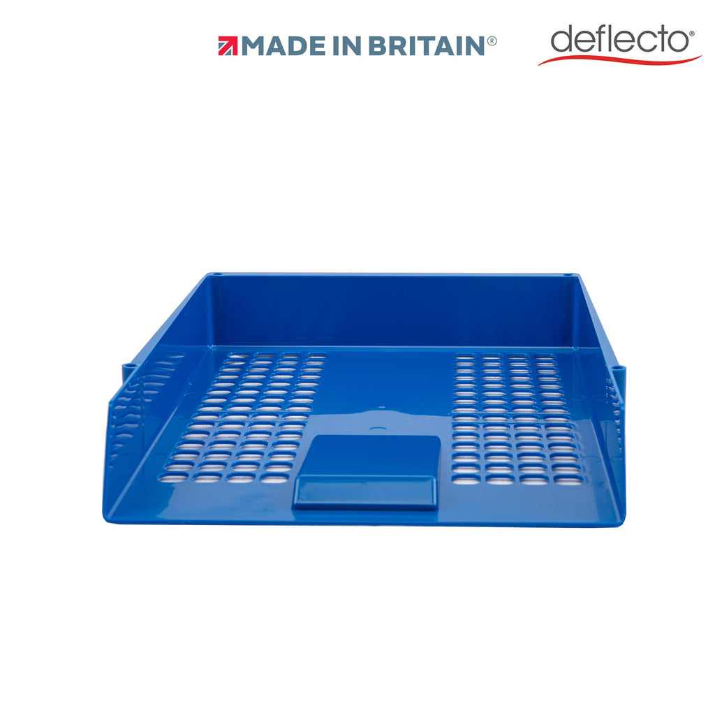 A4 Letter Tray — Blue Paper Organiser for Desk