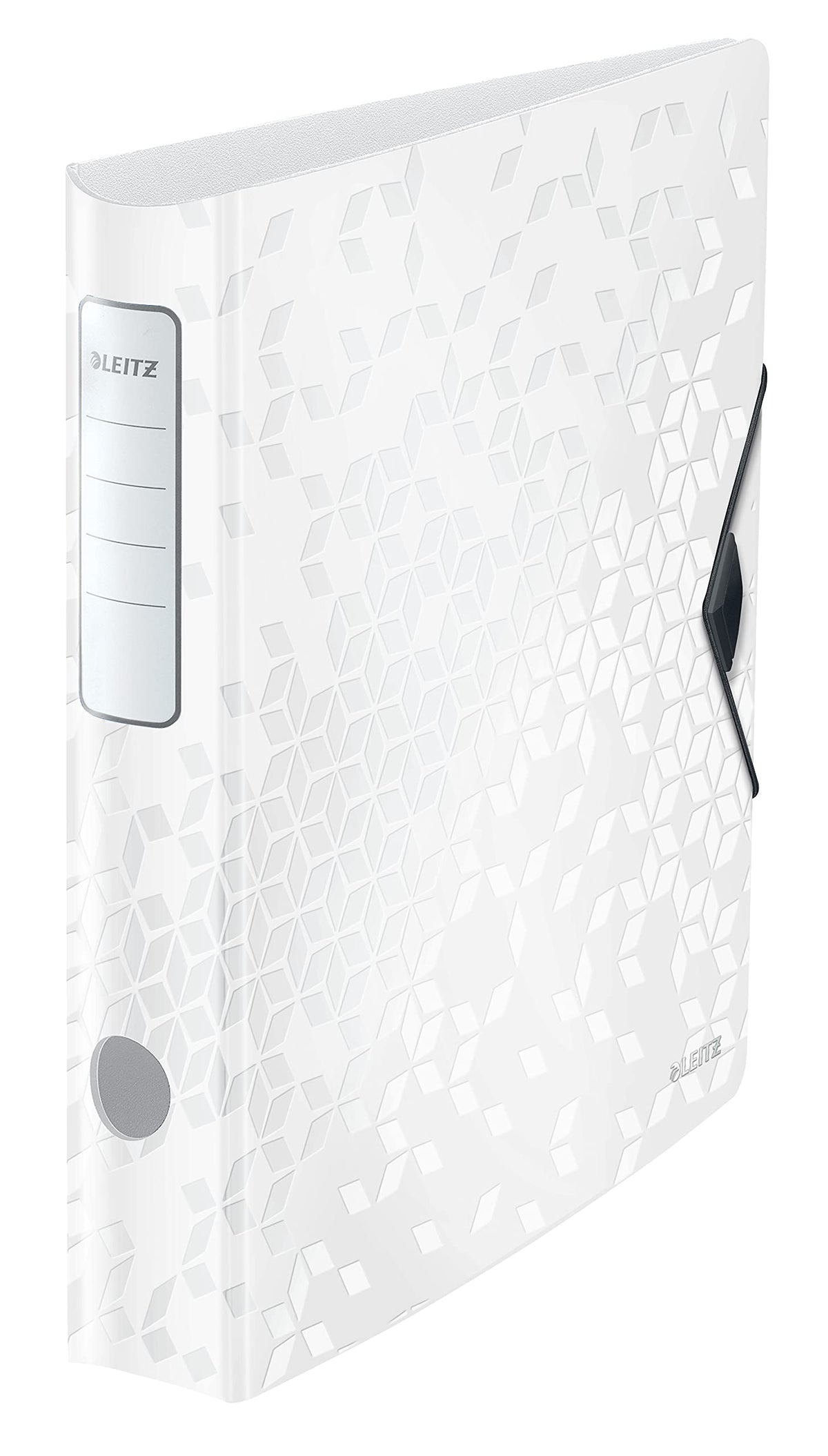 A4 Lever Arch File Active — White, Curved Spine 65mm, Elastic Fastening