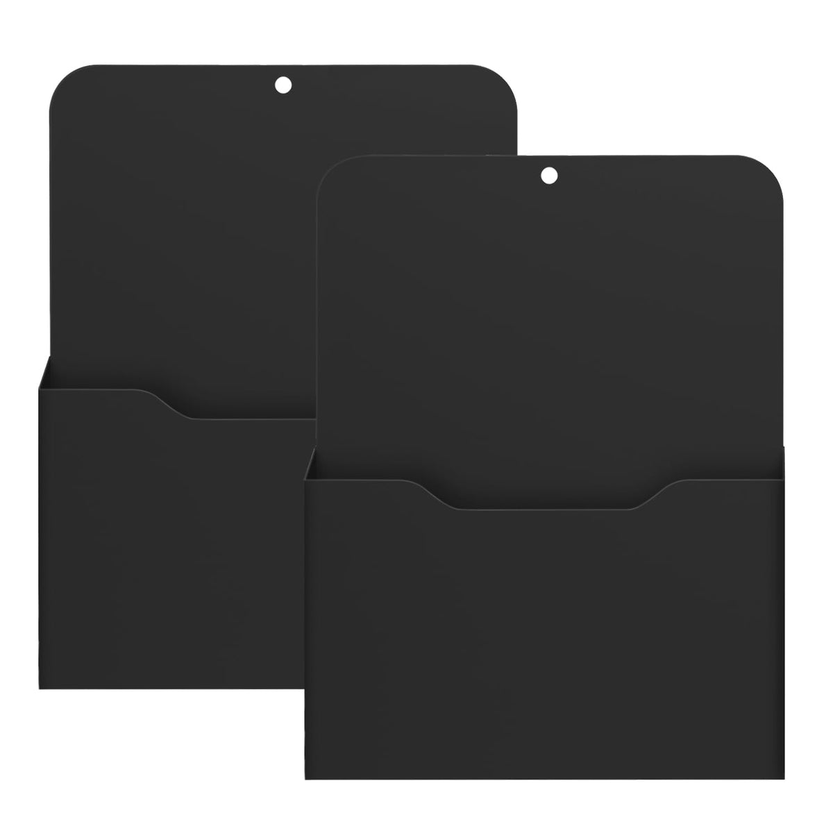 A4 Magnetic File Holder Refrigerator Organizer 2-Pack Black