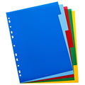 A4 Plastic Dividers — Multi-Colored Tabs, Tear-Resistant, Multi-Punched