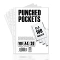 A4 Plastic Pockets Reinforced Spine 30 Micron Pack of 100