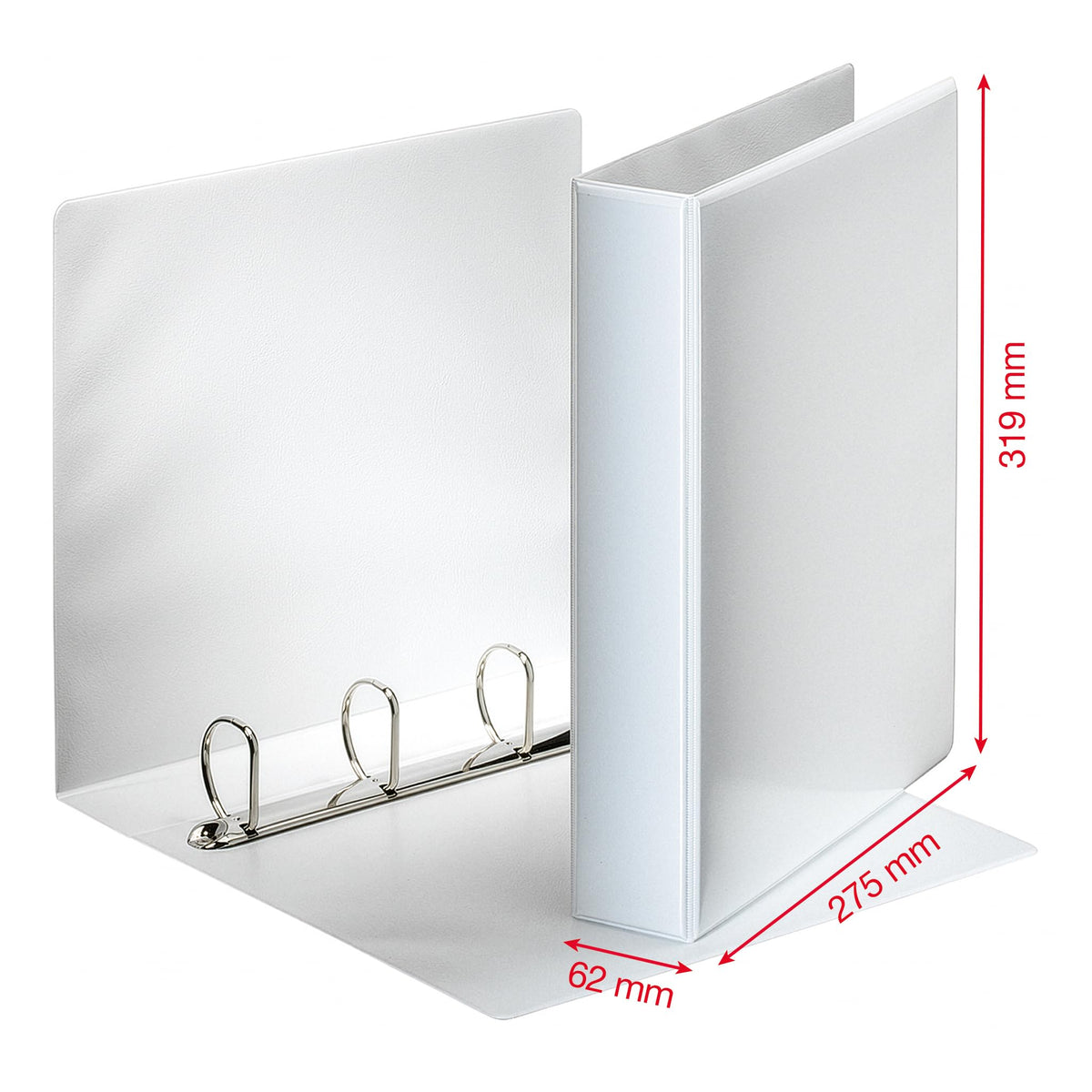 A4 PP Presentation Binder 6.2 cm Spine White — 4 D-Ring