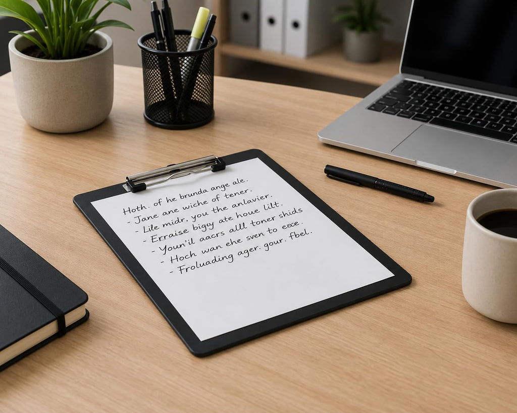 A4 PVC Clipboard - Black Document Holder
