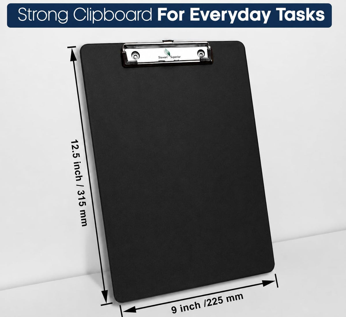 A4 PVC Clipboard - Black Document Holder
